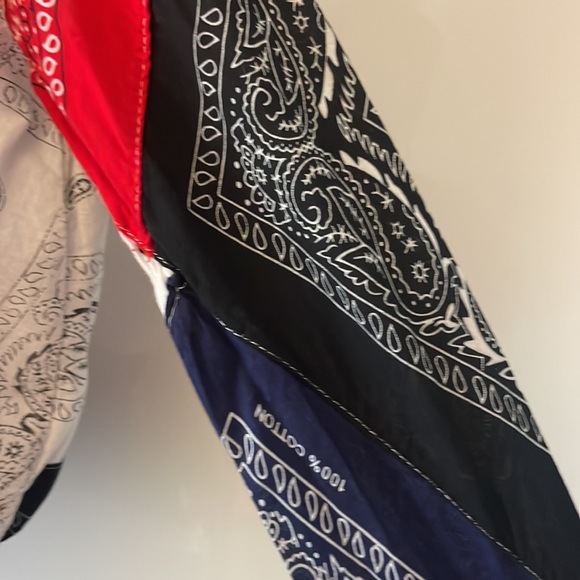 RP 4 LF handmade patchwork vintage bandana cotton bomber jacket small - Picture 3 of 8